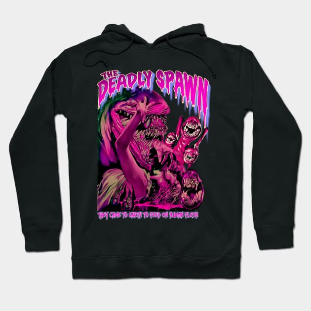 They Came To Earth To Feed On Human Flesh (version 3) Hoodie by The Dark Vestiary